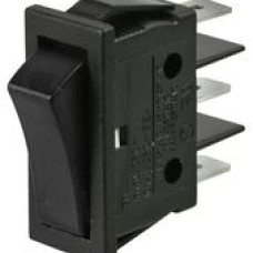 (Ref 764) Molveno Black rocker switch 16a(6) 250v AC 3 Tag B113C11000000